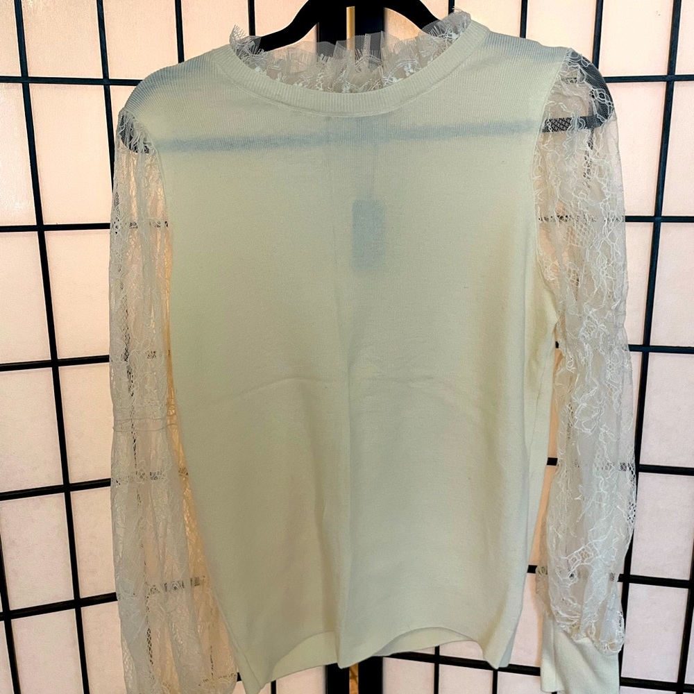 Express Sweater with Lace Detail